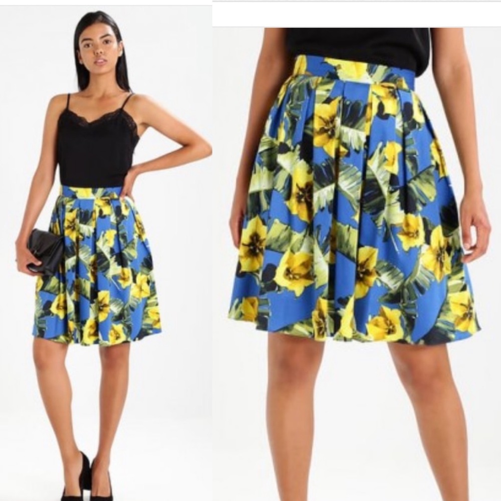 DOROTHY PERKINS FLORAL - A-LINE SKIRT SZ 16